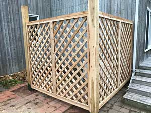 Cedar Lattice Fence